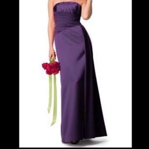David’s Bridal Plum dress F13573